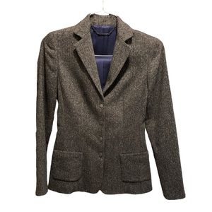 Elie Tahari wool and silk blazer, blue lining, size 0, Like new